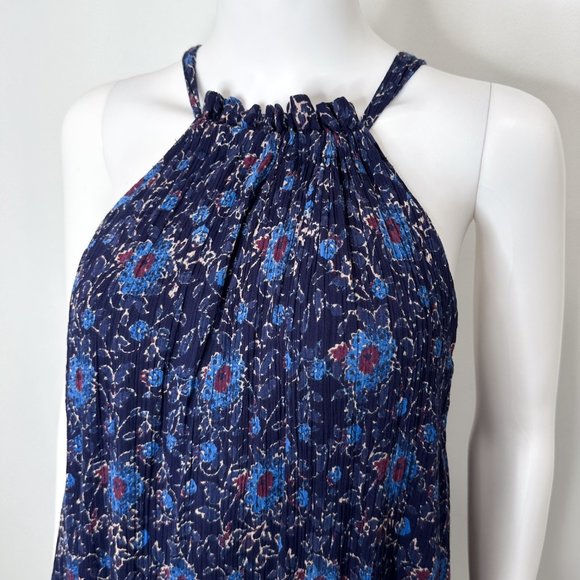 Free People Lyla Flowy Swing Floral Print Mini Dress in Navy Combo Womens Size S - Picture 4 of 16
